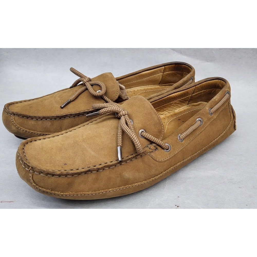 Bass Tuscany Mens Size 11 M Slip On Driving Shoes Loafers Brown Leather Boat